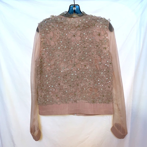 Elie Tahari lace bomber jacket - Picture 3 of 7